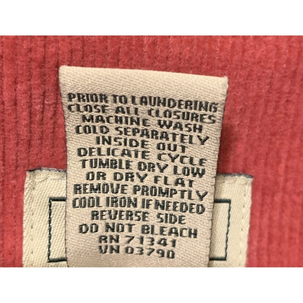 L.L. Bean Women's Corduroy Pink Coral Nylon Button Blazer With Pockets Size 18P - Picture 4 of 5